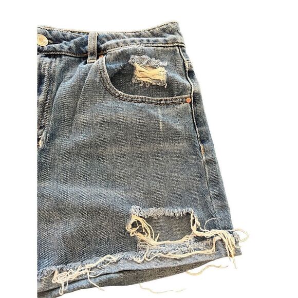 PACSUN distressed High rise mom shorts size 30 - Picture 3 of 12